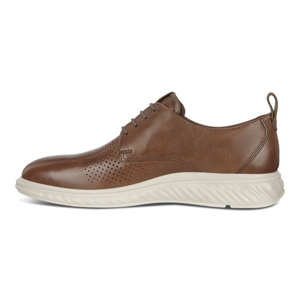 ECCO Mens Derby Shoe Brown - St.1 Hybrid Lite Plain-Toes - KJZ-947215